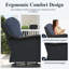  3 Piece Wicker Outdoor Furniture Set with 6-inch Comfy Cushions, High Back Patio Furniture Set with Swivel Rocking Chairs and Side Table-784269700-784269699