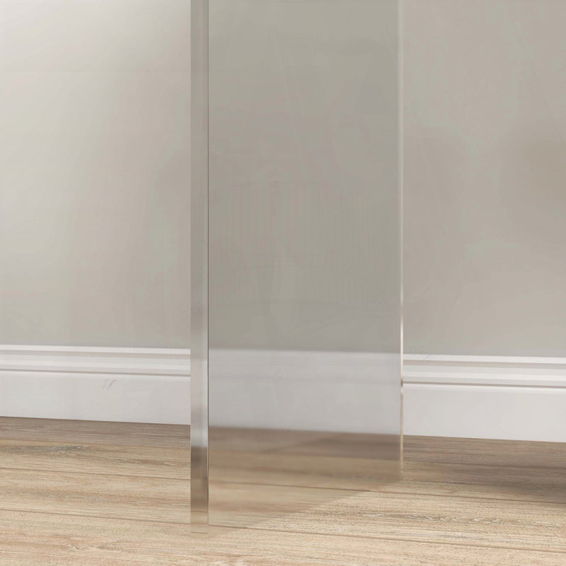 21" Rectangular Clear Acrylic Coffee Table, 15mm Thick Modern Waterfall Side Table