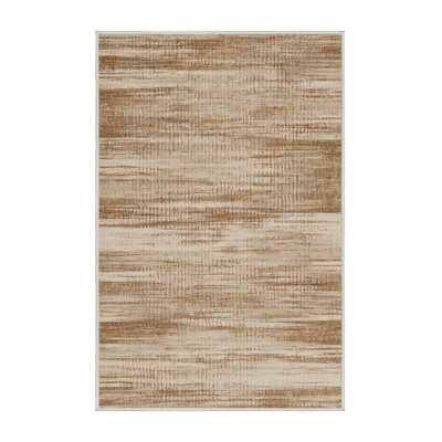 Washable Sandy Neutrals Coastal Area Rug