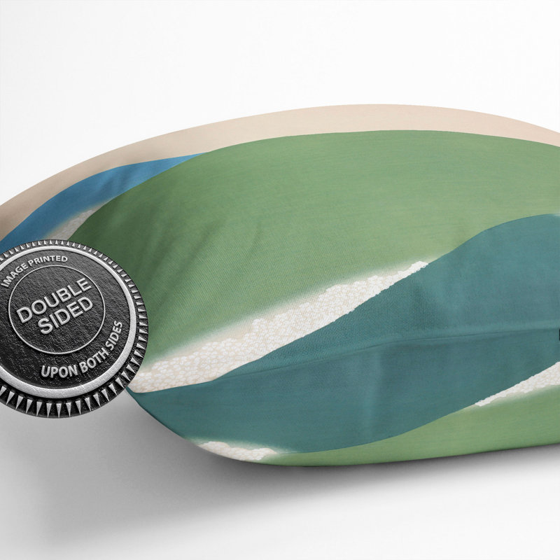 Green Mountains Square Throw Cushion, 55cm H x 55cm W x 20cm D