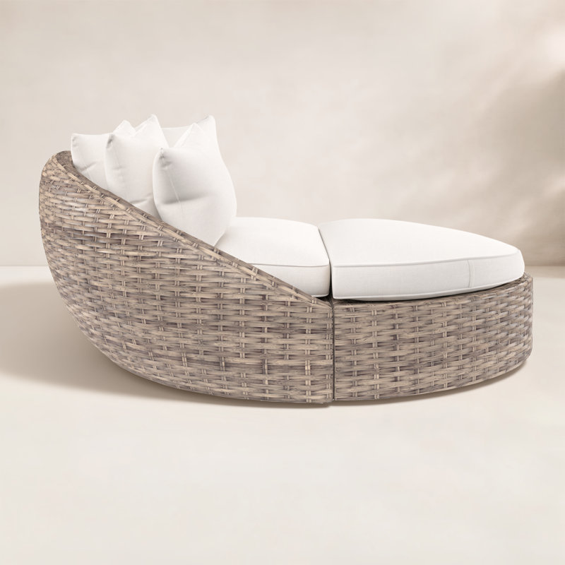 Lit de jour rond Havana, Toile lin Sunbrella®