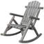 Chaise berçante de patio en bois avec grand dossier-89746669