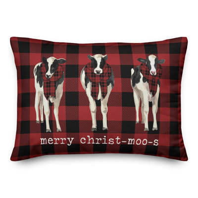  Merry Christ-Moos Lumbar Pillow