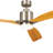 Ridley II 60" Indoor Stainless Steel Ceiling Fan with Medium Oak Blades and Integrated LED with Wall Control-82941944