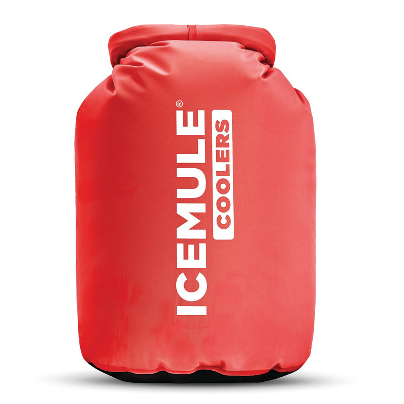 IceMule Classic Large 20 Liter 18 Can Soft Insulated Waterproof Backpack Cooler, Red