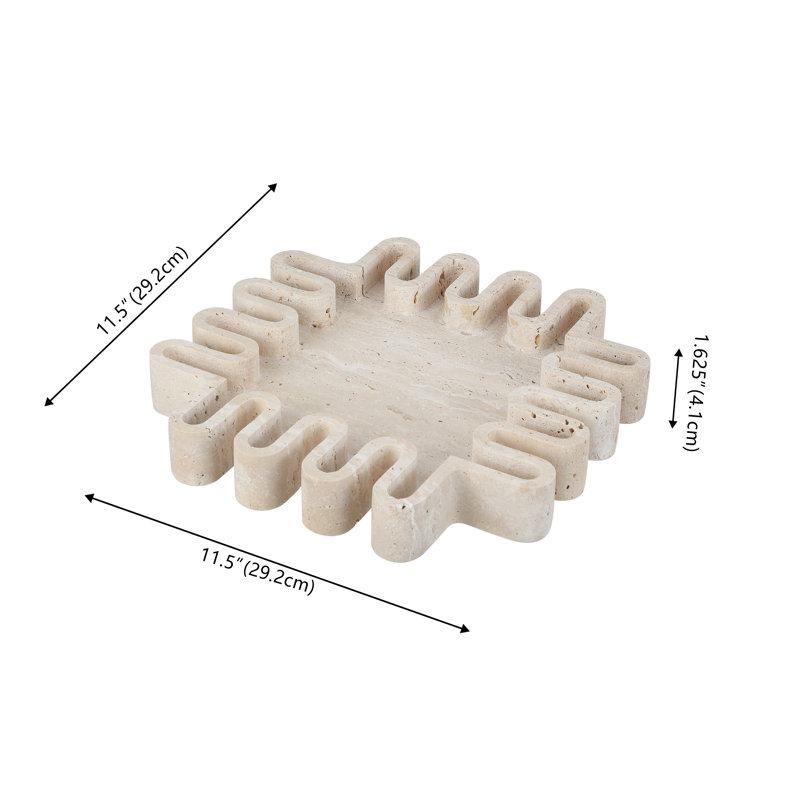 Mia Travertine Lrage Tray