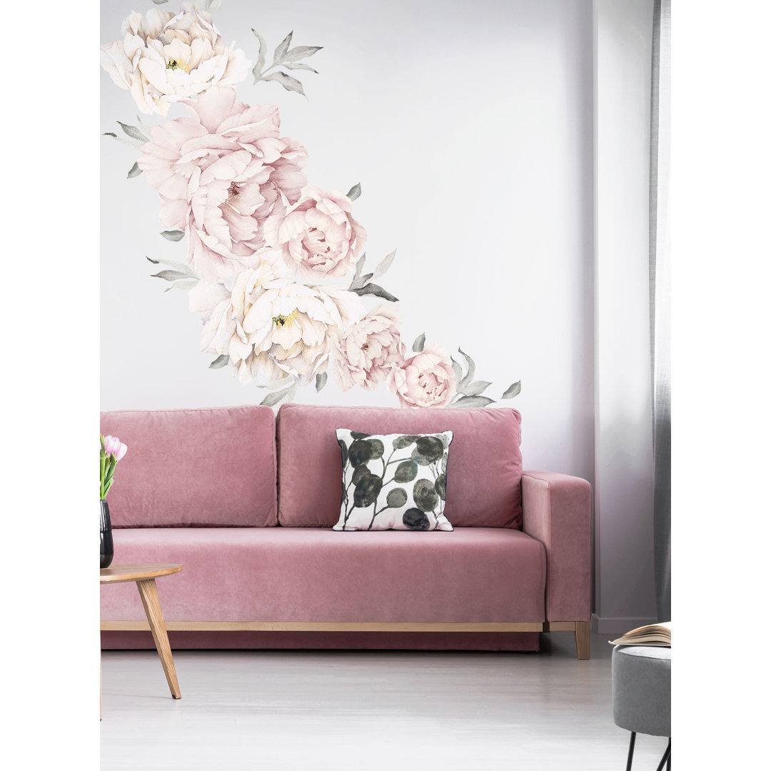 Plants & Flowers Non-Wall Damaging Accent Simple Shapes Color: Gray Washed Pink