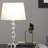 20" Crystal Round Stacked Cube Orbs Metal Table Lamp
