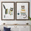 Coffee Cats III - ensemble de 2 reproductions d'art textuel sur toile-384086456-384086437