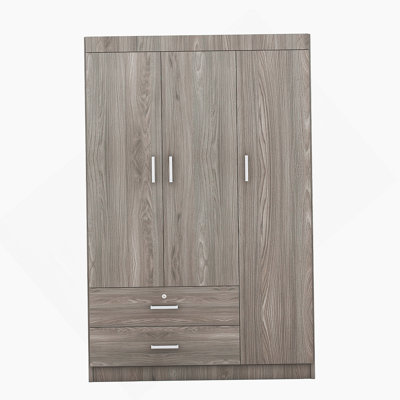 Yareli 3-Door Wardrobe With 2 Drawers