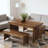 Farmhous Style Kitchen Table,3-Piece Dining Table,Computer Desk