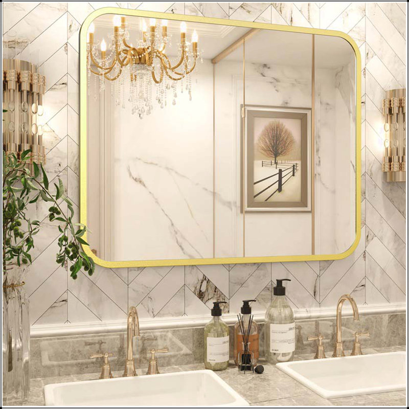 Miroir de salle de bain de qualité supérieure avec caractéristiques antirouille et incassable, idéal pour la chambre à coucher et la salle de bain.