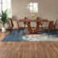 Ensembles de table de salle à manger en tissu brun brun, grain de bois en bois aggloméré, style maison moderne, utilisation polyvalente dans la cuisine