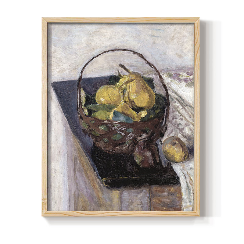 «Vintage Floral Print», reproduction encadrée CCL - bois massif, Naturel, H 30 po x l 24 po