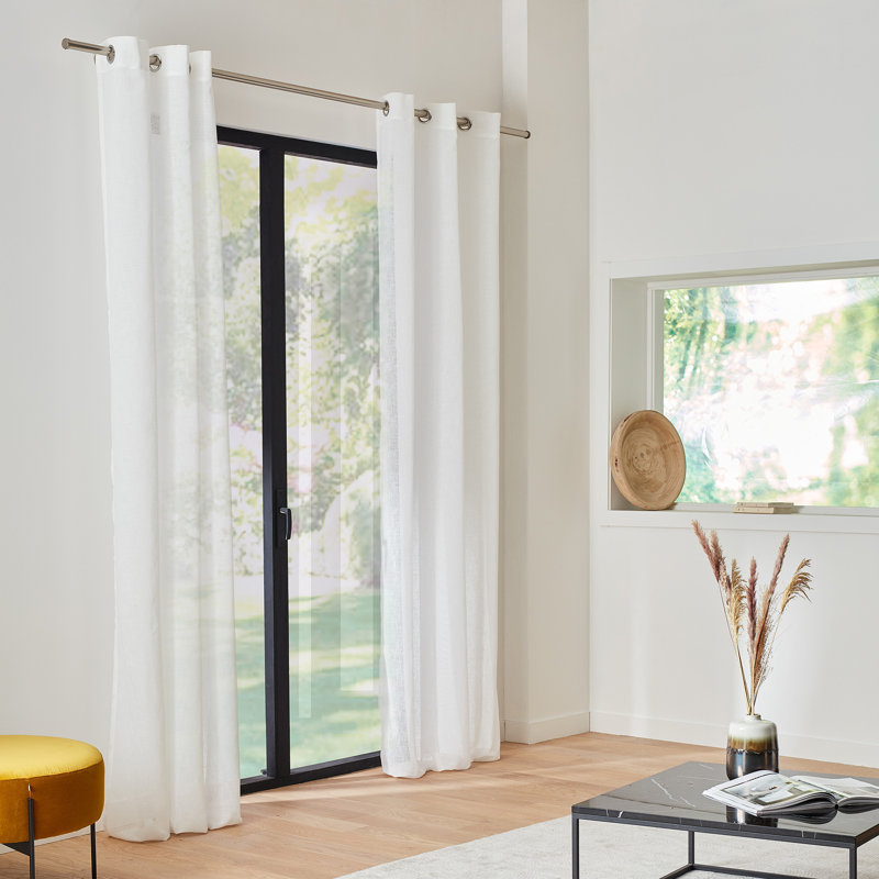 Tim Sheer Curtain Single Panel, Natural