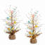 24 po Ensemble de 2 branches artificielles pré-éclairées avec 30 lumières DEL sur fond de toile de jute-537946289