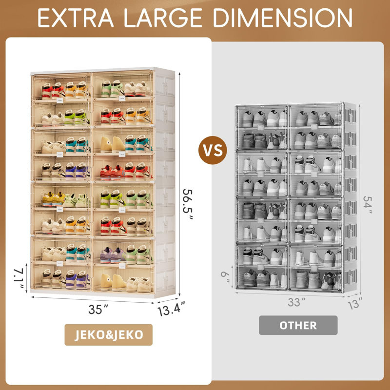 Armoire à chaussures pliable à 8 colonnes Jeko & Jeko, 8