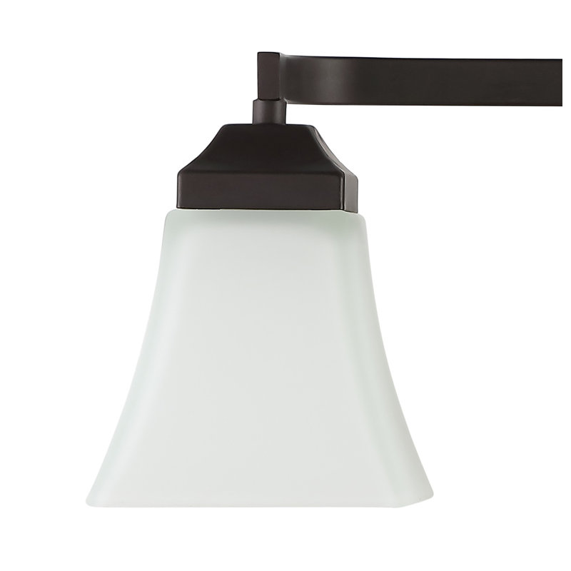 Rimini Iron/Glass Modern Cottage LED Vanity Light, Oil Rubbed Bronze, 3