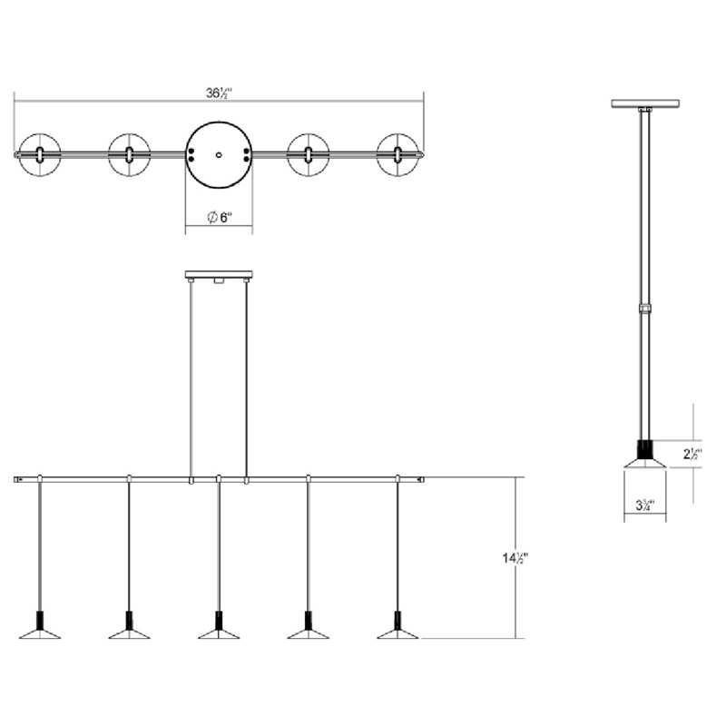 Suspenders® 5 - Light LED Pendant