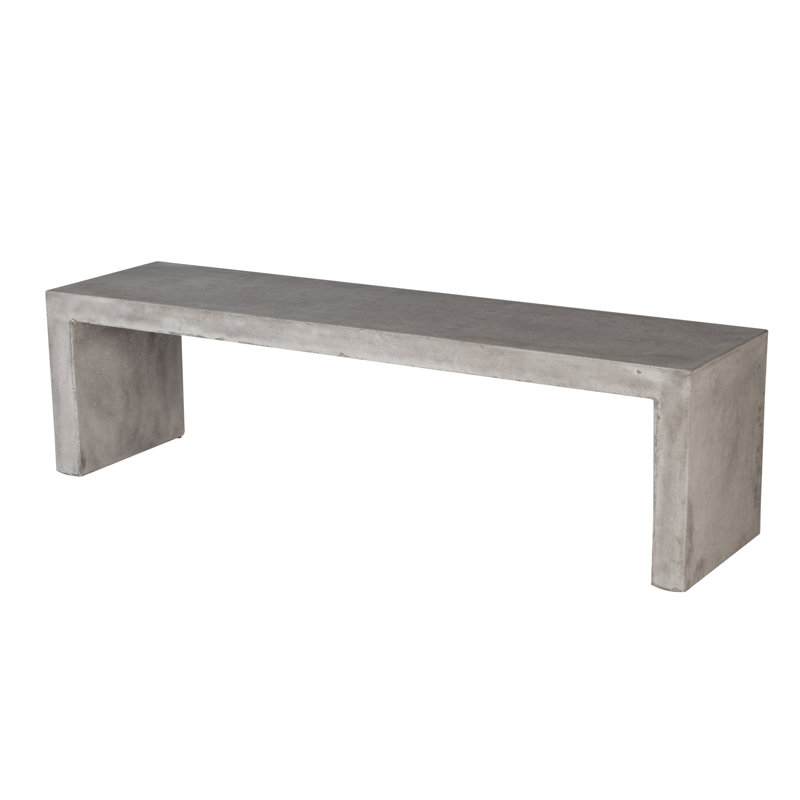 Banc de jardin en béton Lionel
