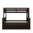 Kids Twin Over Full Bunk Bed with Trundle with Drawers-1914673388