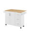 Îlot de cuisine avec comptoir à abattants (tabouret non inclus)-412839048