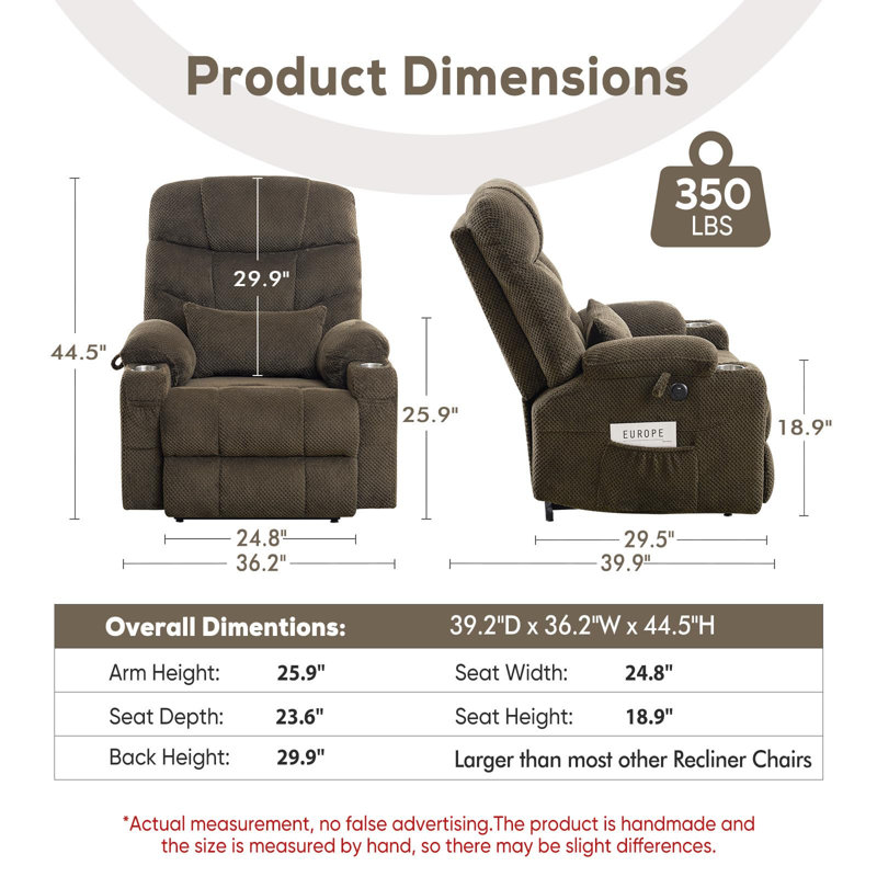 Fauteuil inclinable Zisel, Brown