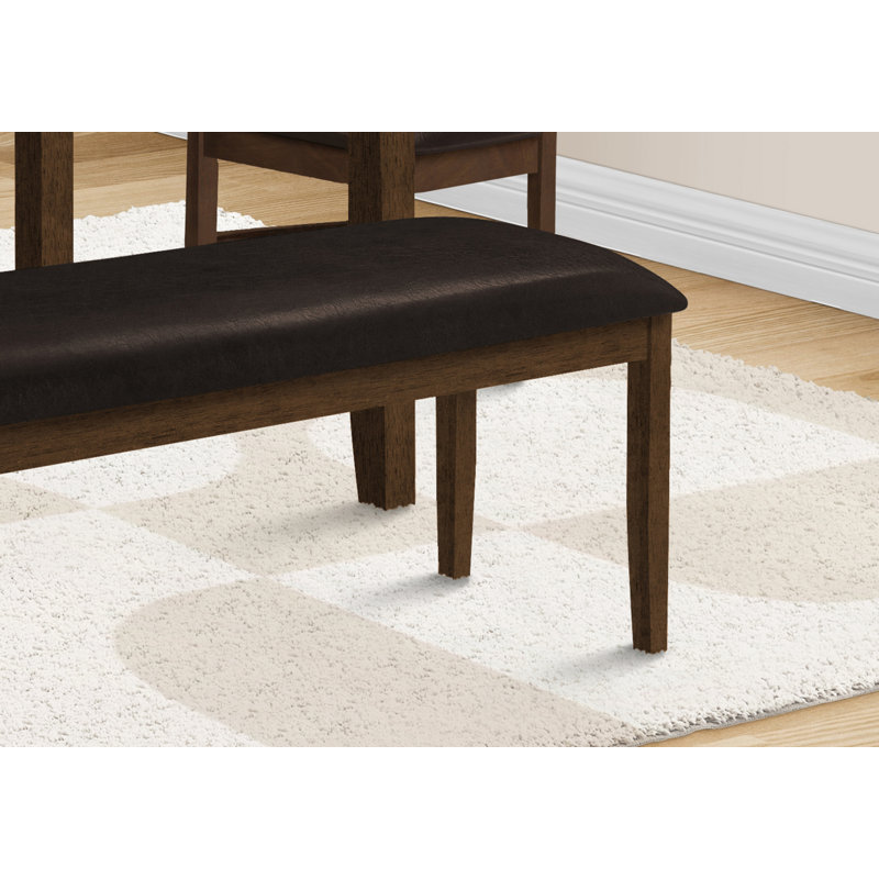 Banc rectangulaire rembourré, Brun