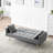 71.7 - Inch Grey Bed With Fleece, Modern Design For Living Space, Solid Wood Frame, Metal Legs, 2 Seats, Included Pillows Suitable Room, Throw Pillows, Quick And Easy Assembly-286439619