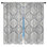 Rideaux de fenêtre damassés gris et voilage damas - 2 panneaux