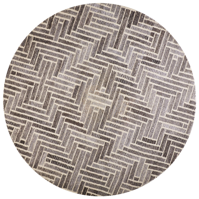 Amirah Performance Geometric Indoor Rug, Round 8'