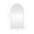 Wavy Arched Framed Wall Mirror for Bathroom and Vanity Table Display - Decorative Large Mirrors Accent for Tabletop Styling - 59", White-1149338054