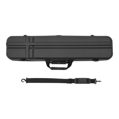 35" ABS Recurve Bow Case, Hard Storage Box with Shoulder Strap for Archery, Black/Blue/Brown
