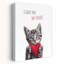 Adorable chaton, cœur romantique, reproduction d'art murale-703773402