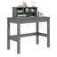 Bureau d'écriture gris avec rangement spacieux - 37 po de hauteur x 35 po de largeur et 17 po de profondeur, bois et synthétique, espace de travail bien rangé fonctionnel 35 po x 17 po x 37 po, bois synthétique