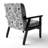 White Floral Paisley - Upholstered Patterned Accent Arm Chair