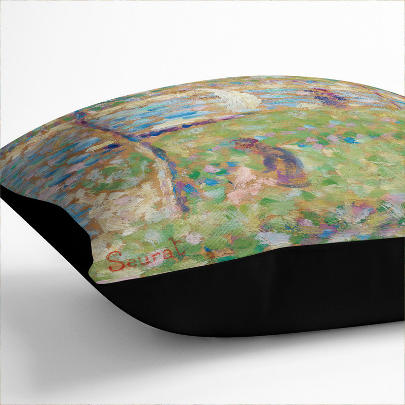 Square Cushion, Black, 40cm H x 40cm W x 15cm D
