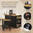 53" Moveable & Stationary Kitchen Island,Kitchen Cart,with Power Outlet,Drop Leaf,Door Internal Storage Rack, 5 Wheels,Adjustable Shelf,Solid Wood Legs,for Living Room/Entryway/Dining Room/Kitchen,Easy to Assembly-129943637