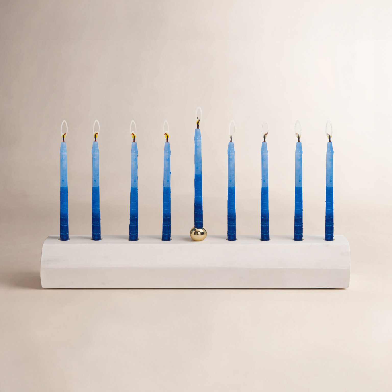 Marble Faceted Menorah