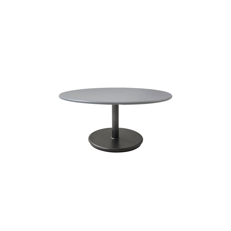Go Outdoor Round, 15.8" H x 27.6" W x 27.6" D, Dark Gray, Black