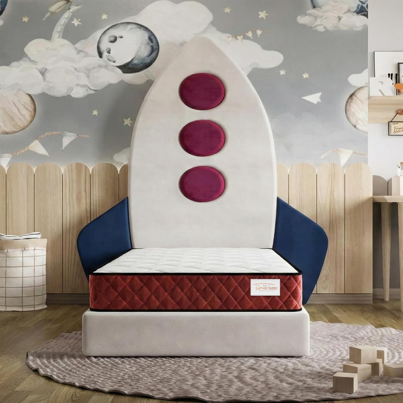 Twinkle Sleep Kids Coil Red Mattress, Medium-Firm with Durable Open Coil Core, Single (3')