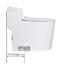 Toilette allongée à hauteur confortable Yingze, 10 po, double chasse, fermeture douce, blanc