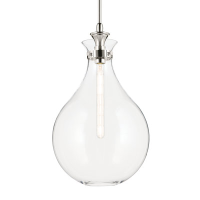 Luminaire suspendu 1 lumière avec verre opale