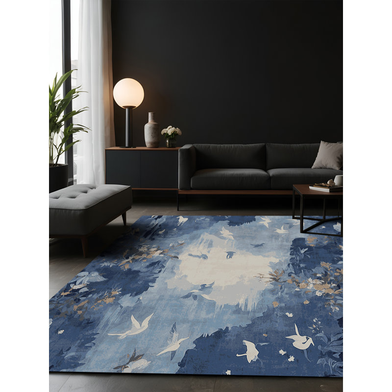 Tapis gris soyeux et moelleux, Carré 4 pi
