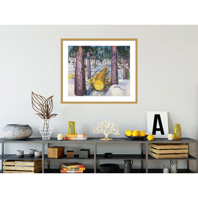 «The Yellow Log» par Edvard Munch - impression giclée sur cadre