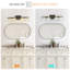 Applique murale 24 po à 4 lumières rétro avec abat-jour en cristal transparent, luminaire de meuble-lavabo en fer noir pour salle de bain ou couloir (sans ampoules)