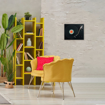 Vintage Spinning Record Canvas, design by Tom Quartermaine