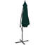 Parasol de jardin extérieur vert en porte-à-faux en polyester 9,8 pi-1161246763
