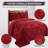 Ashton Chenille Bedspread Queen Size, 100% Cotton Floral Medallion Coverlet, Traditional Textured Heirloom Bedding, Soft Breathable All-Season Comfort, OEKO-TEX Certified, Machine Washable, Burgundy-472595920-507675714