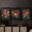Christmas Holiday Art CVIII  -Custom Framed  Wrapped Gallery Canvas - 3 Pieces-692434271-692434209